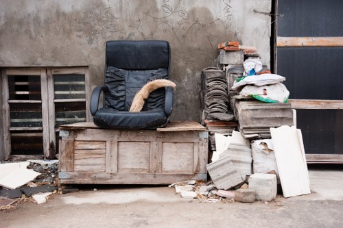 Recycling bins and waste separation in a Gunnersbury business premises