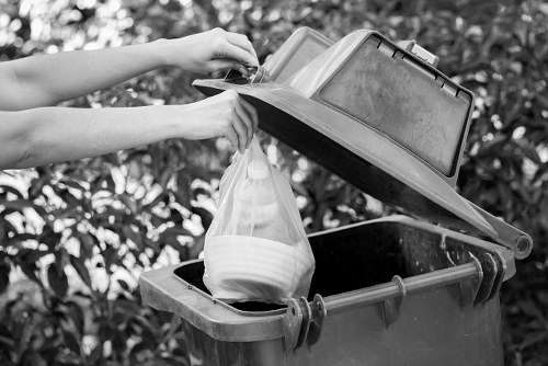 Sustainable waste management practices being implemented in a Gunnersbury office